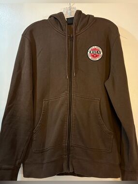 RVCA Brown Full Zip Hoodie Mens Size Medium